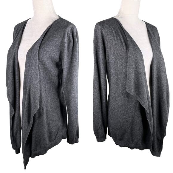 Boden Open Sweater Waterfall Cardigan Gray 10 Lightweight - Picture 4 of 14